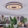 Ganor Plafondlamp LED Zwart, Wit, 1-licht, Afstandsbediening