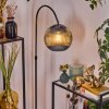 Koyoto Staande lamp, Booglampen Chroom, Zwart, 1-licht