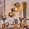 Koyoto Kogellampje, Wandlamp Goud, Zwart, 3-lichts