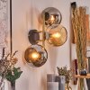 Koyoto Kogellampje, Wandlamp Goud, Zwart, 3-lichts