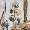 Koyoto Kogellampje, Wandlamp Goud, Zwart, 3-lichts