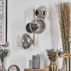 Koyoto Kogellampje, Wandlamp Goud, Zwart, 3-lichts