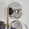 Koyoto Kogellampje, Wandlamp Goud, Zwart, 3-lichts
