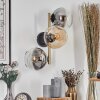 Gastor Kogellampje, Wandlamp Goud, Zwart, 3-lichts