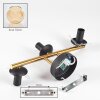 Koyoto Kogellampje, Wandlamp Goud, Zwart, 3-lichts