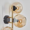 Koyoto Kogellampje, Wandlamp Goud, Zwart, 3-lichts