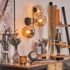 Koyoto Kogellampje, Wandlamp Goud, Zwart, 3-lichts