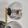 Gastor Kogellampje, Wandlamp Goud, Zwart, 3-lichts