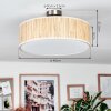 Foggia Plafondlamp Nikkel mat, 3-lichts