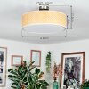 Foggia Plafondlamp Nikkel mat, 3-lichts