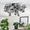 Milheiros Plafondlamp, Kogellampje Rookkleurig, 3-lichts