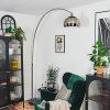 Baloca Staande lamp Nikkel mat, Zwart, 1-licht