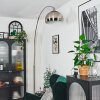 Baloca Staande lamp Nikkel mat, Zwart, 1-licht