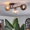 Chehalis Plafondlamp, Kogellampje Amber, Duidelijk, Rookkleurig, 3-lichts