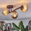 Chehalis Plafondlamp, Kogellampje Amber, Rookkleurig, 3-lichts