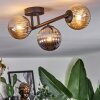 Chehalis Plafondlamp, Kogellampje Amber, Rookkleurig, 3-lichts