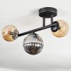 Chehalis Plafondlamp, Kogellampje Amber, Rookkleurig, 3-lichts