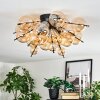 Milheiros Plafondlamp, Kogellampje Amber, 3-lichts