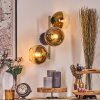 Koyoto Kogellampje, Wandlamp Goud, Zwart, 3-lichts