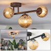 Chehalis Plafondlamp, Kogellampje Amber, 3-lichts