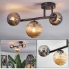Chehalis Plafondlamp, Kogellampje Amber, Rookkleurig, 3-lichts