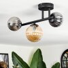 Chehalis Plafondlamp, Kogellampje Amber, Rookkleurig, 3-lichts