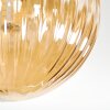Chehalis Plafondlamp, Kogellampje Amber, Rookkleurig, 3-lichts