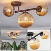 Chehalis Plafondlamp, Kogellampje Amber, 3-lichts