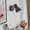 Farel Wandlamp, Muurspot Chroom, Zwart, 1-licht