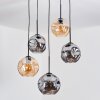 Ripoll Hanglamp, Kogellampje, Cluster hanglamp Amber, Rookkleurig, 5-lichts Ripoll Hanglamp, Kogellampje, Cluster hanglamp Amber, Rookkleurig, 5-lichts