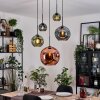 Ripoll Hanglamp, Kogellampje, Cluster hanglamp Blauw, Groen, Koperkleurig, 5-lichts