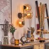 Gastor Kogellampje, Wandlamp Goud, Zwart, 3-lichts