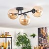 Gastor Plafondlamp, Kogellampje Amber, 3-lichts