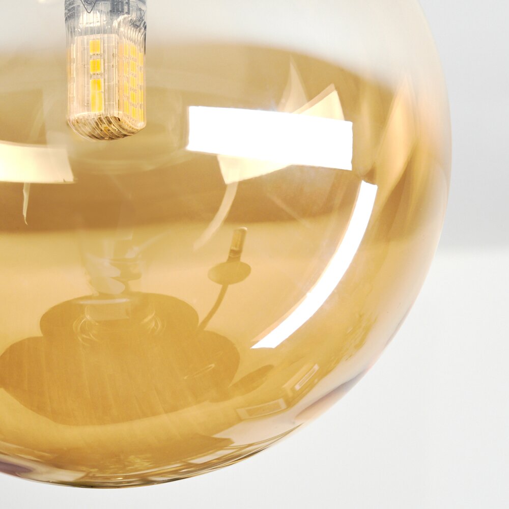 Chehalis Plafondlamp, Kogellampje Amber, 5-lichts