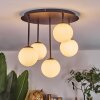 Chehalis Plafondlamp, Kogellampje Wit, 5-lichts
