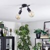 Geira Plafondlamp Zwart, 2-lichts
