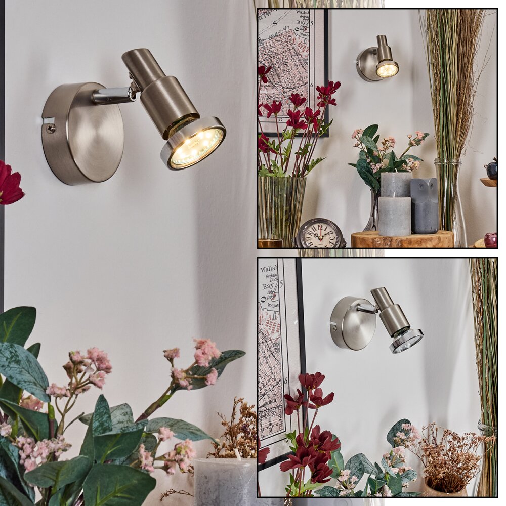 Firan Wandlamp, Muurspot LED Chroom, Nikkel mat, 1-licht main product photo