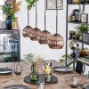 Koyoto Hanglamp, Kogellampje, Hanglamp Koperkleurig, 4-lichts