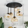 Chehalis Plafondlamp, Kogellampje Amber, Duidelijk, 5-lichts