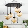Chehalis Plafondlamp, Kogellampje Amber, 5-lichts