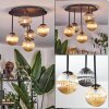 Chehalis Plafondlamp, Kogellampje Amber, Chroom, Rookkleurig, 5-lichts