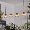 Koyoto Hanglamp, Kogellampje, Hanglamp Amber, Duidelijk, 4-lichts