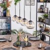 Koyoto Hanglamp, Kogellampje, Hanglamp Amber, Duidelijk, 4-lichts