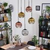Koyoto Hanglamp, Kogellampje, Cluster hanglamp Chroom, Goud, Duidelijk, Koperkleurig, Rookkleurig, 5-lichts