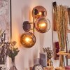 Koyoto Kogellampje, Wandlamp Goud, Zwart, 3-lichts