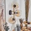 Koyoto Kogellampje, Wandlamp Goud, Zwart, 3-lichts