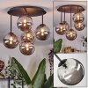 Chehalis Plafondlamp, Kogellampje 45 cm Rookkleurig, 5-lichts