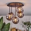 Chehalis Plafondlamp, Kogellampje 45 cm Rookkleurig, 5-lichts
