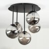 Chehalis Plafondlamp, Kogellampje 45 cm Rookkleurig, 5-lichts
