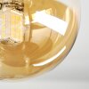 Chehalis Plafondlamp, Kogellampje 39.5 cm Amber, Rookkleurig, 5-lichts